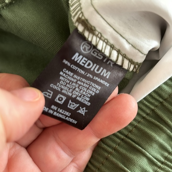 NWT RGSTR Olive Green Elastic Drawstring Waist Jogger Pants Khaki Joggers M - Picture 14 of 16